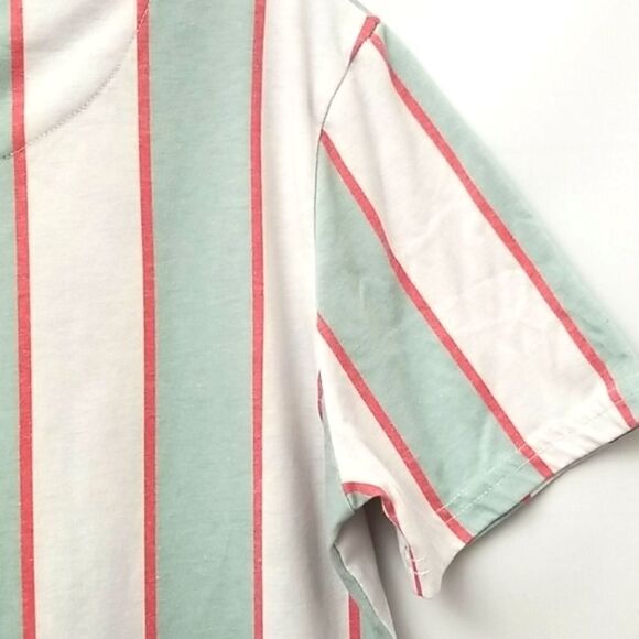 Carbon Shirt Women's Medium Performance Short Sleeve Stripped Work Out - Picture 7 of 7